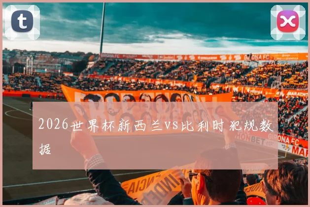 2026世界杯新西兰vs比利时犯规数据